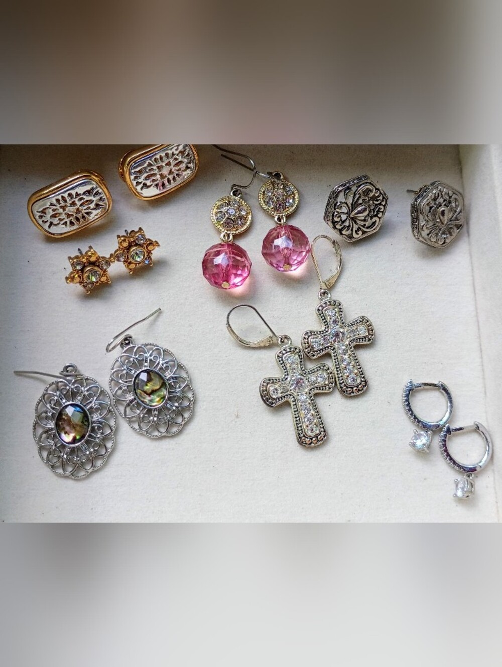 7 pair Vintage To Now Earrings